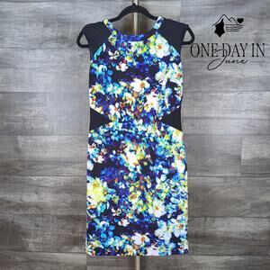 Worthington Cap Sleeve Floral Midi Dress Size 4
